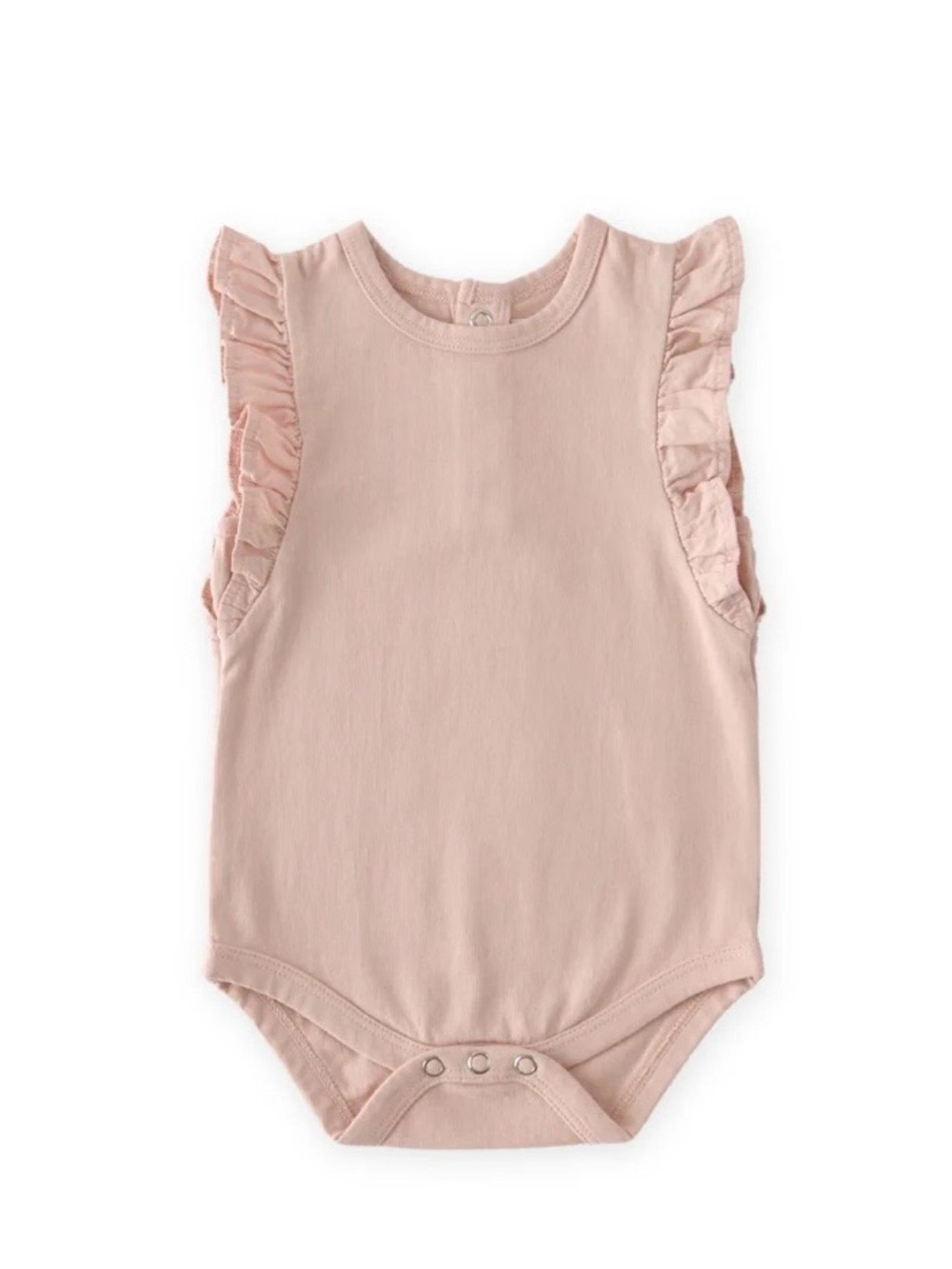 Peony Pink Ruffle Sleeve Baby Bodysuit